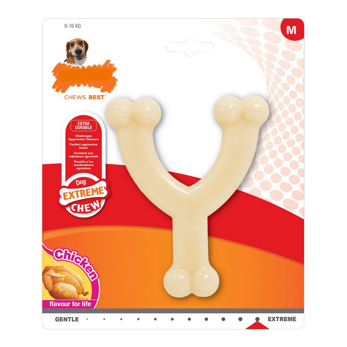 Mordedor para Perro Nylabone Extreme Chew Wishbone Pollo Talla M